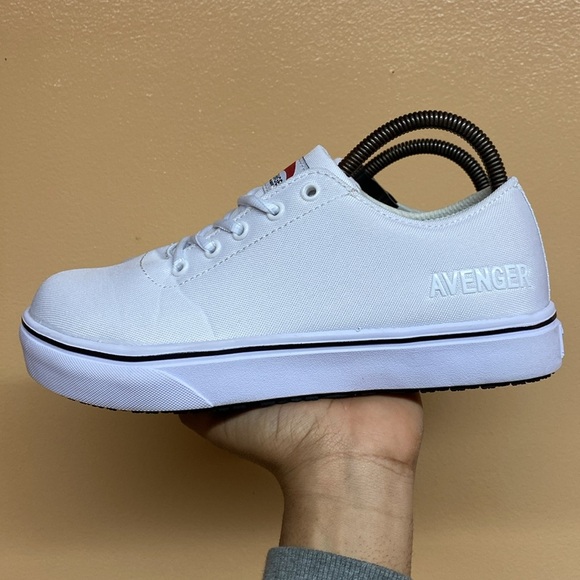 Avenger Slip And Oil Resistant Steel Toe Work Boots “White Black” - Picture 3 of 15